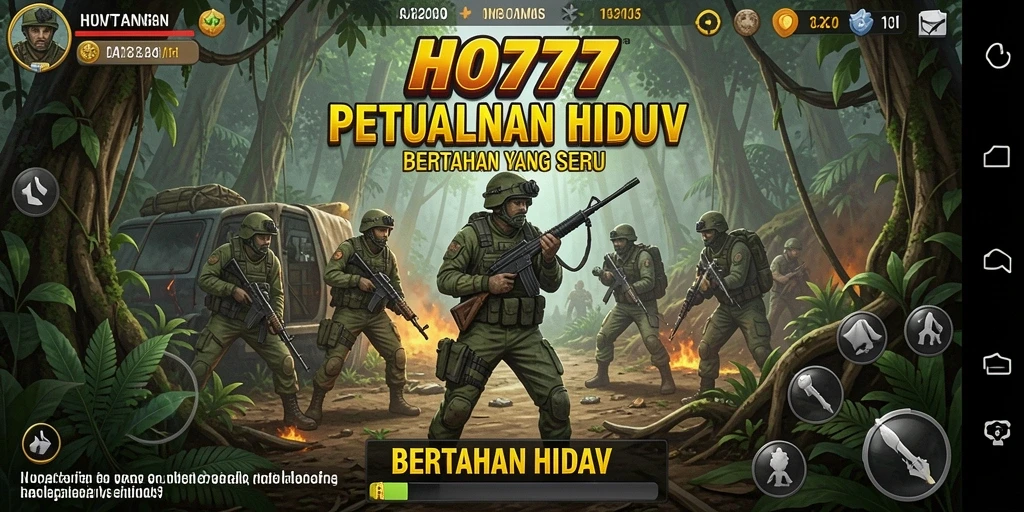 Tampilan antarmuka HO777 yang mendebarkan dalam mode Bertahan Hidup.