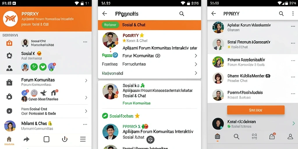 Tampilan antarmuka aplikasi PPRRYY yang menarik dan fungsional.