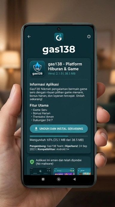 Tampilan halaman APK gas138