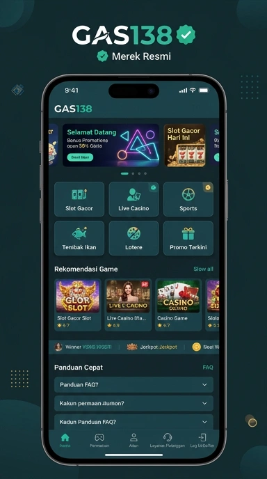 Tampilan kanal resmi gas138